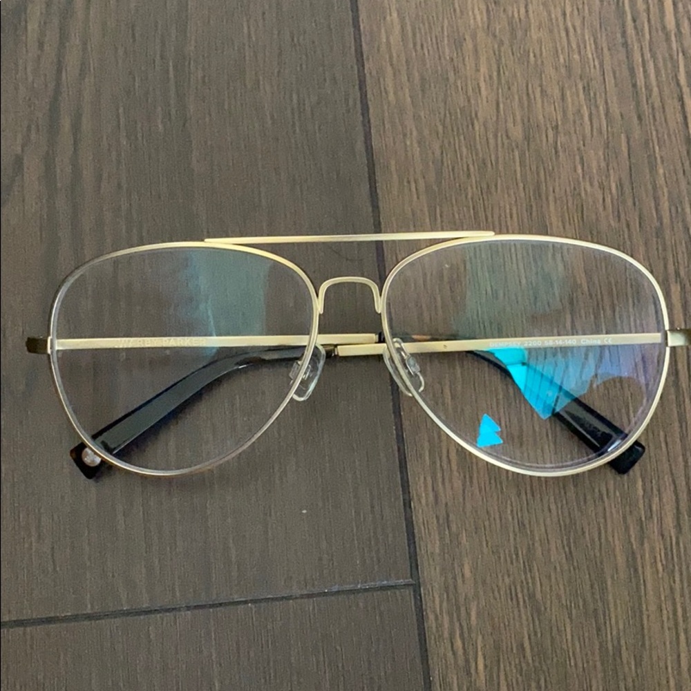 Warby Parker Gold Aviator Frames